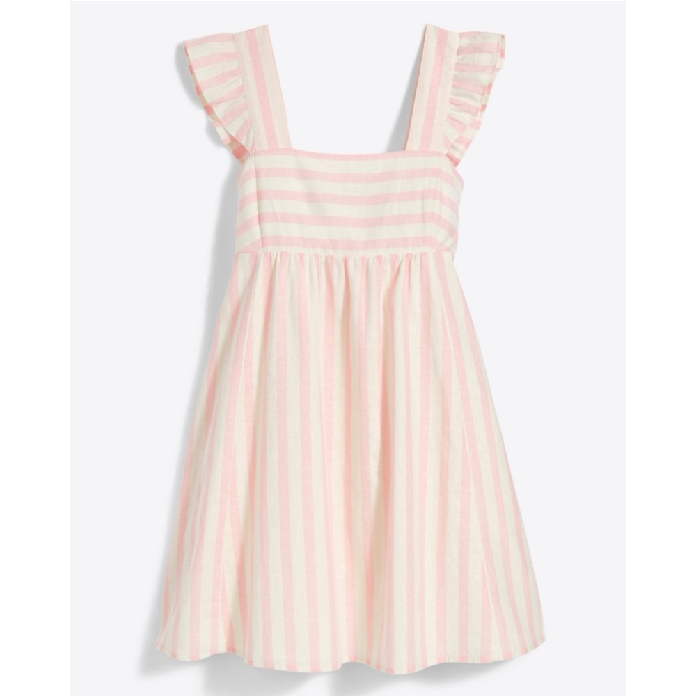 Draper James Maddie Babydoll Dress in Pink Cabana Stripe
